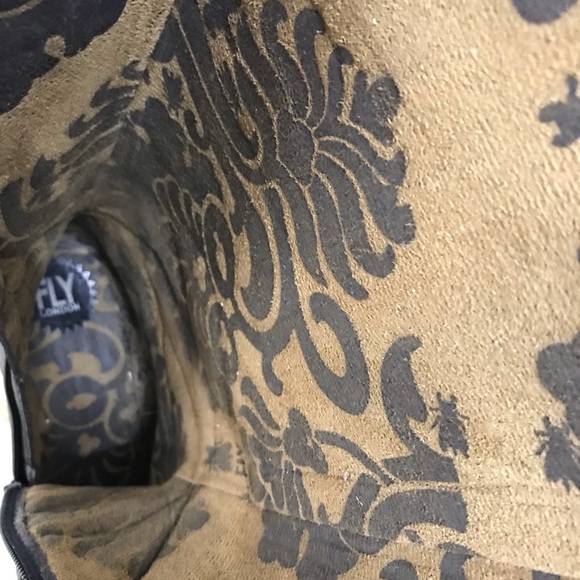 Fly London YOA Wedge Platform Side Zip Boots Women Size 9 1/2 40 Rare HTF - Picture 13 of 16